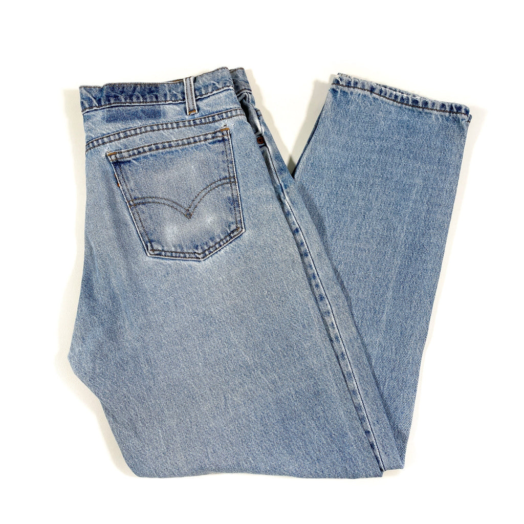Vintage 90's Levis 505 Irregular Orange Tab Denim Jeans – CobbleStore  Vintage
