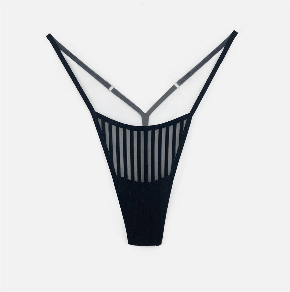 Monique Morin Lingerie - Bralette - Womens - Striped Microfiber