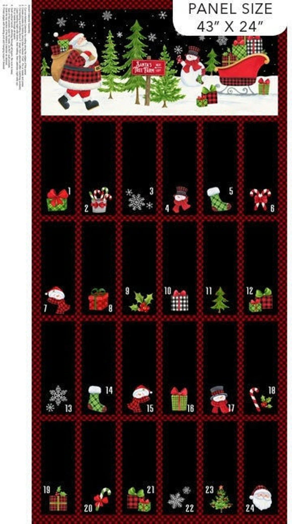 Peppermint Candy Advent Calendar PanelNorthcott Fabrics Platinum So