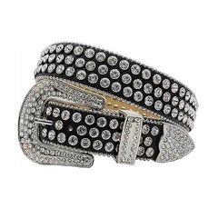 Black Strap with Sparkling White Studded