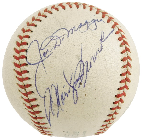 Marilyn Monroe and Joe DiMaggio signed baseball