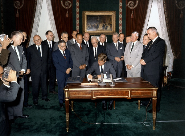 John F. Kennedy Nuclear Test Ban Treaty desk