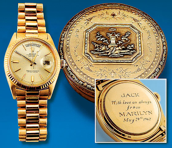 Rolex watch given to John F. Kennedy by Marilyn Monroe