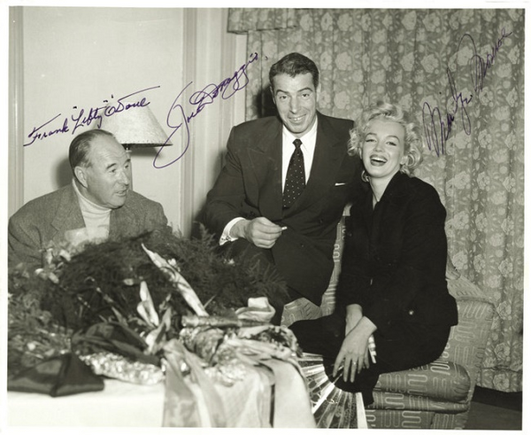 Marilyn Monroe and Joe DiMaggio signed photograph