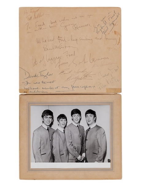 Beatles Ed Sullivan show autograph book sold at Heritage Auctions