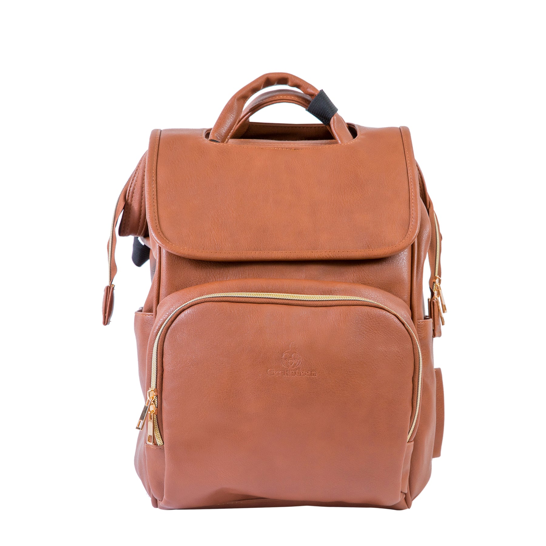 brown backpack diaper bag