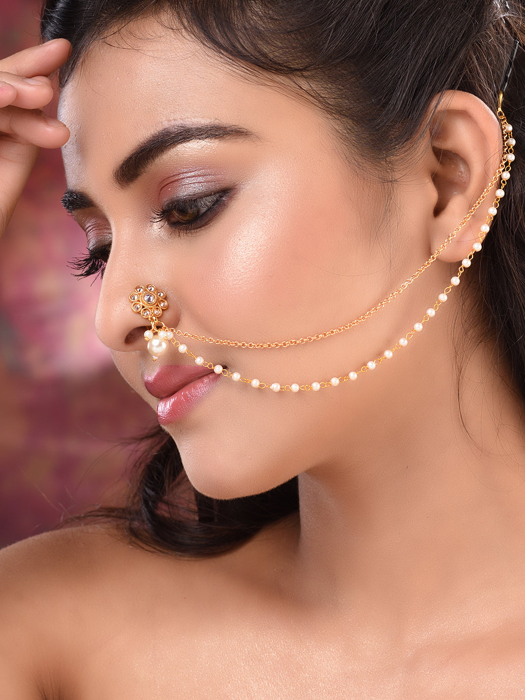 Buy online Red Metal Naath Nose Pin from fashion jewellery for Women by  Penny Jewels for ₹499 at 52% off | 2024 Limeroad.com
