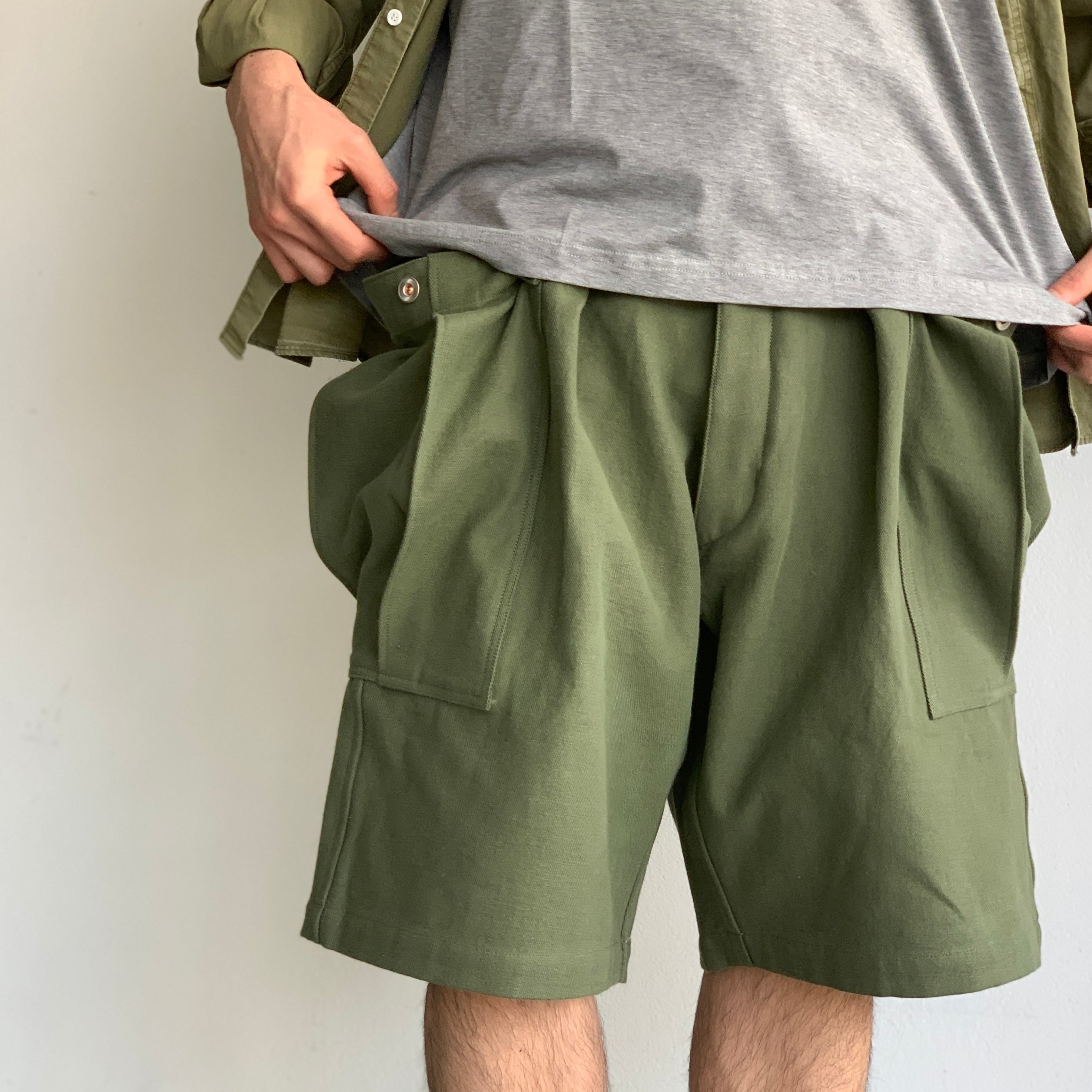 最新入荷】 HL HERILL Denim 2 olive/size Cargoshorts ショートパンツ