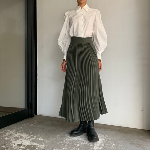 Curved Pleated Shirt