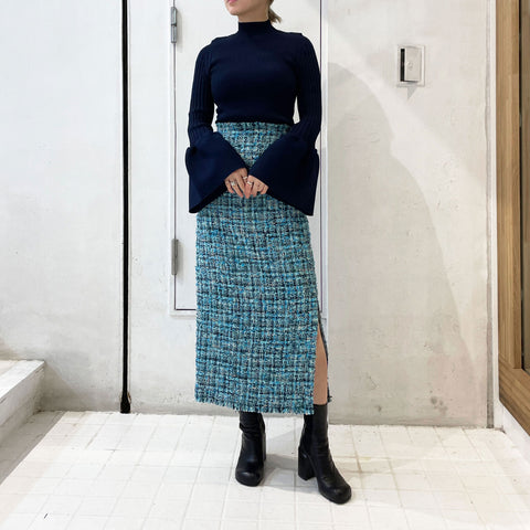 AURALEE/オーラリー】 HOMESPUN SUMMER TWEED SKIRT【CFCL/シーエフ