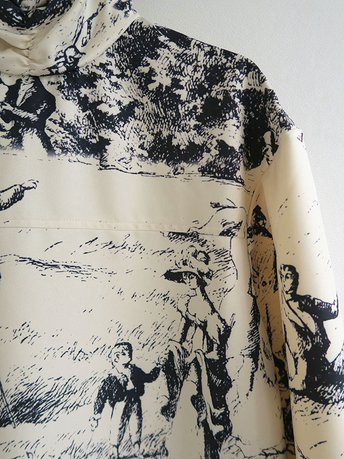 JOHN / ジョン】French Scenic Printed Dress - ロングワンピース