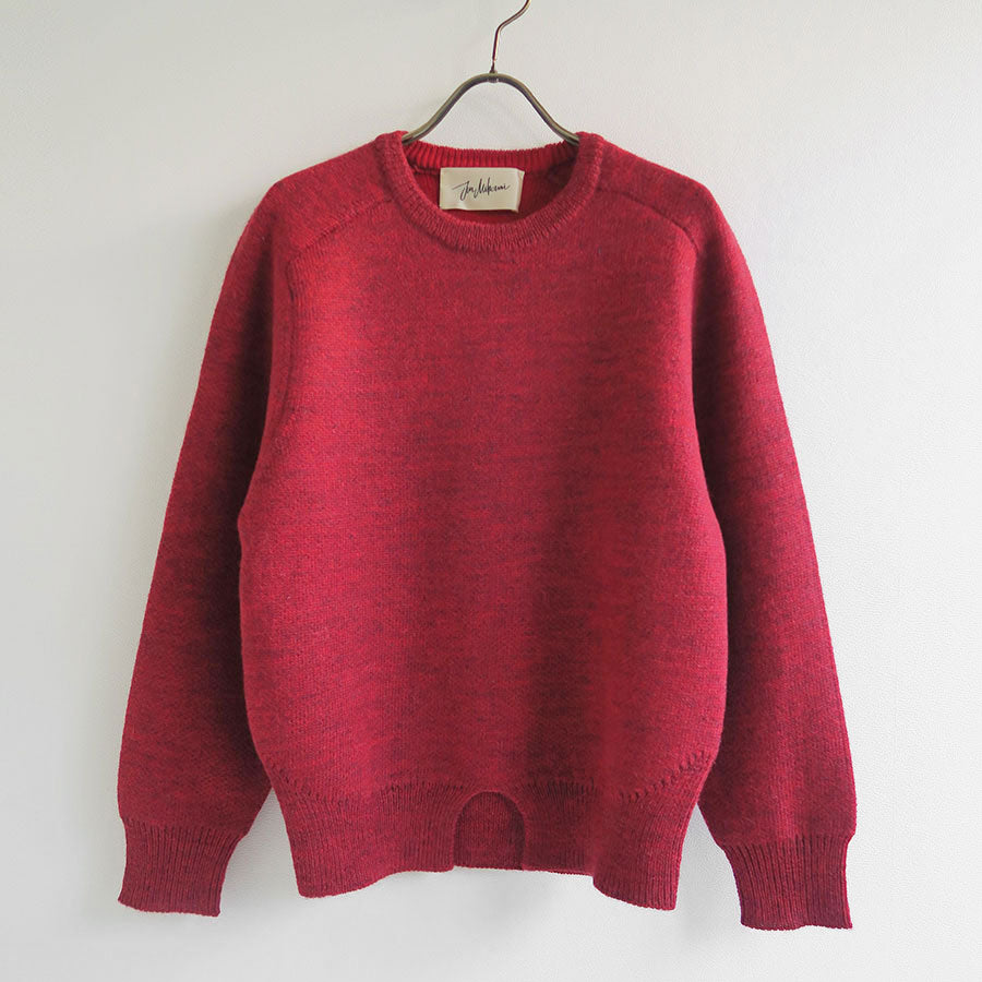 JUNMIKAMI CREW NECK KNIT 赤 odmalihnogu.org