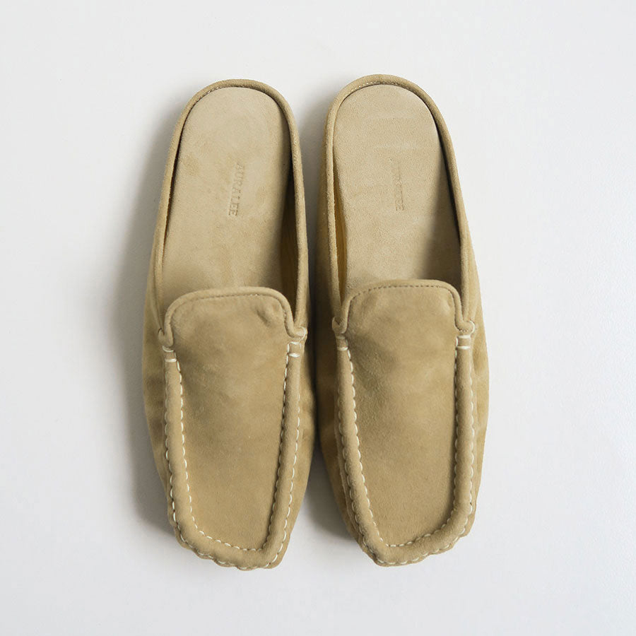 AURALEE AURALEE AURALEE SUEDE MOCCASIN SLIPPER サンダル ブラウン