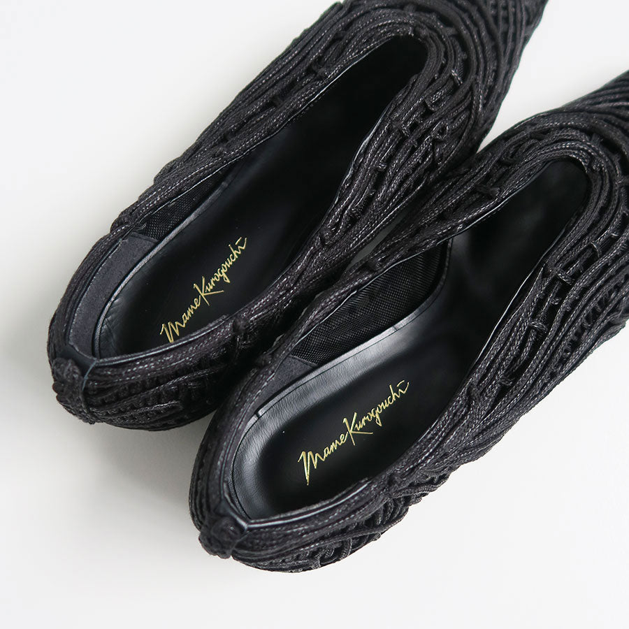 【Mame Kurogouchi/マメ】, Cord Embroidery Egg Heel Pumps , MM23SS-AC305