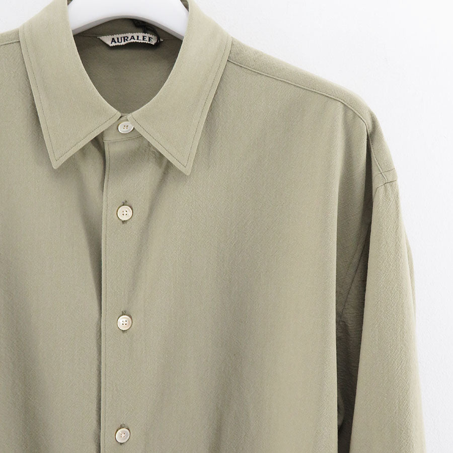 23SS オーラリー HARD TWIST WOOL VIYELLA SHIRT-