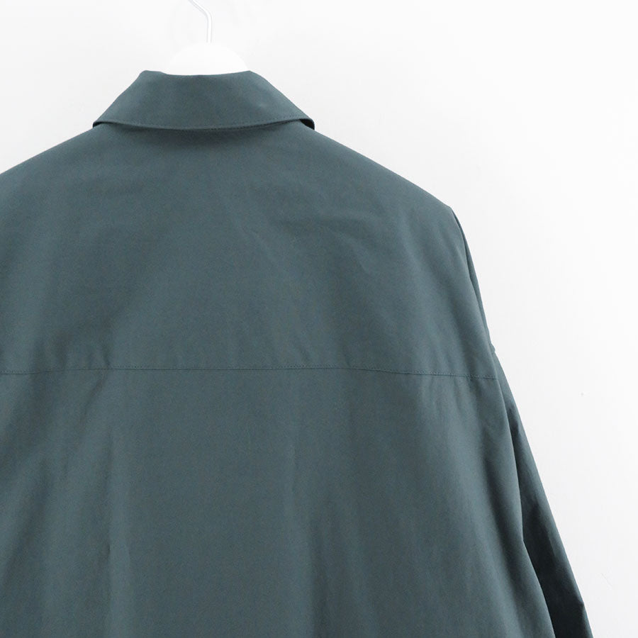 【Graphpaper/グラフペーパー】, Stretch Typewriter L/S Oversized Box Shirt (DARK  SLATE) , GM231-50199C