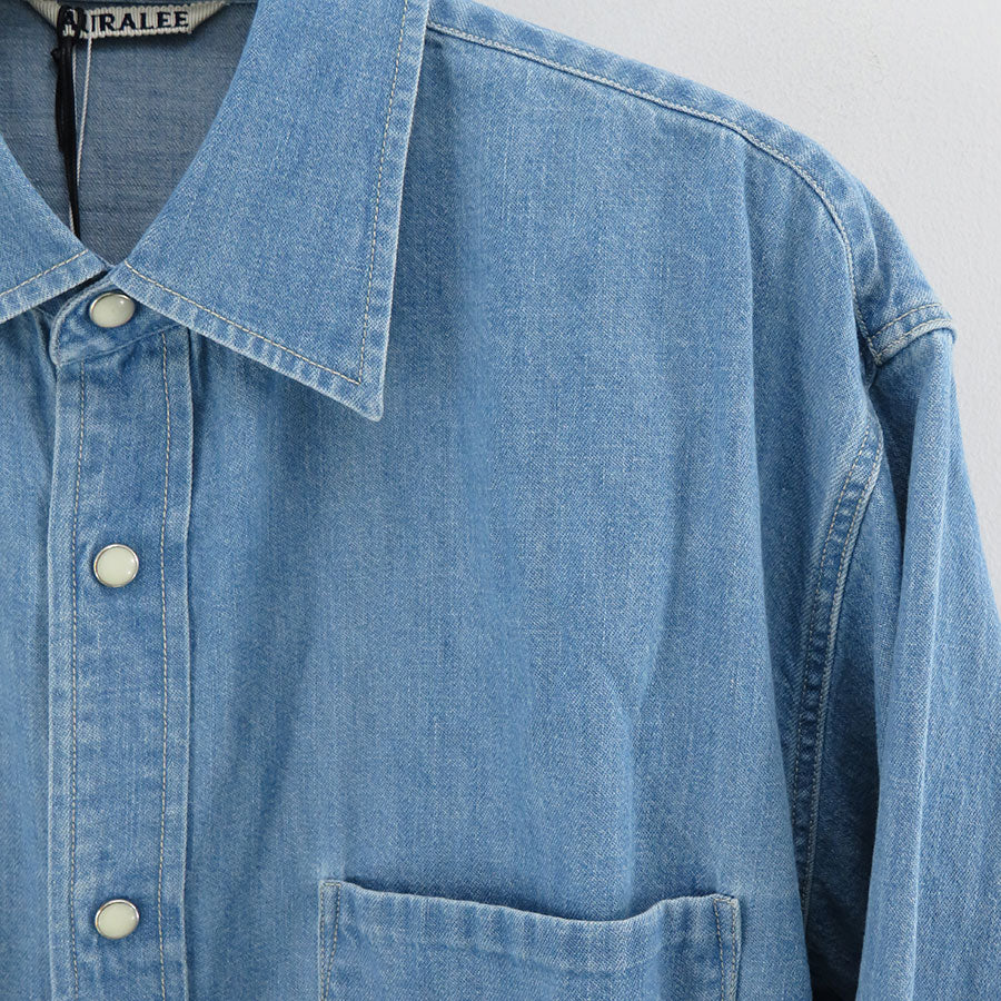 【AURALEE/オーラリー】, SELVEDGE SUPER LIGHT DENIM SHIRT , A23SS01GS