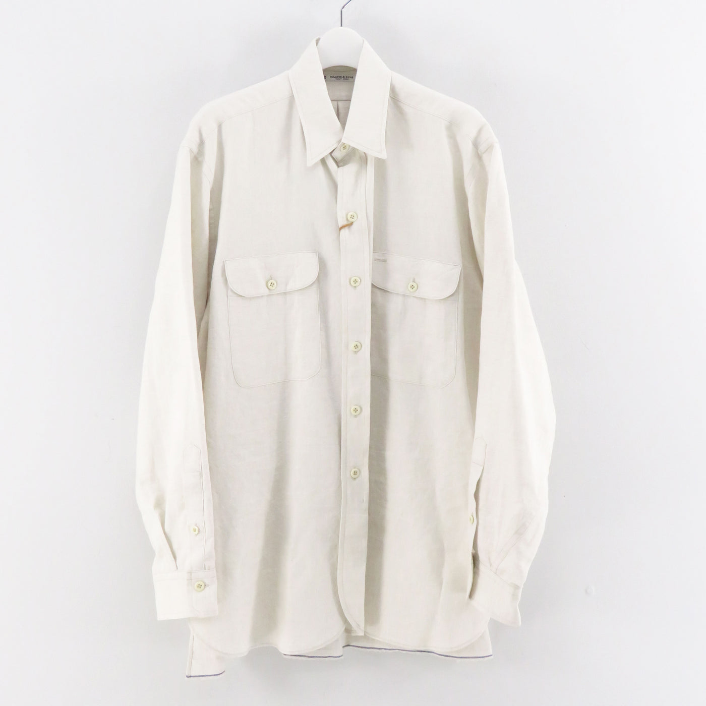 【MAATEE&SONS/マーティーアンドサンズ】, 強撚LINEN WORK SHIRT , MT3103-0604B