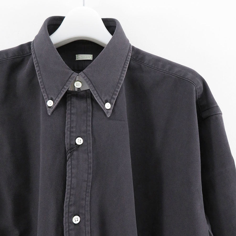 A.PRESSE アプレッセ 22SS BDShirt BLACK 1 試着のみ - シャツ