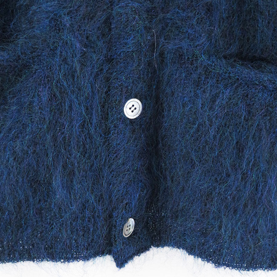 UNUSED 7G Mohair Cardigan NAVY アンユーズド-