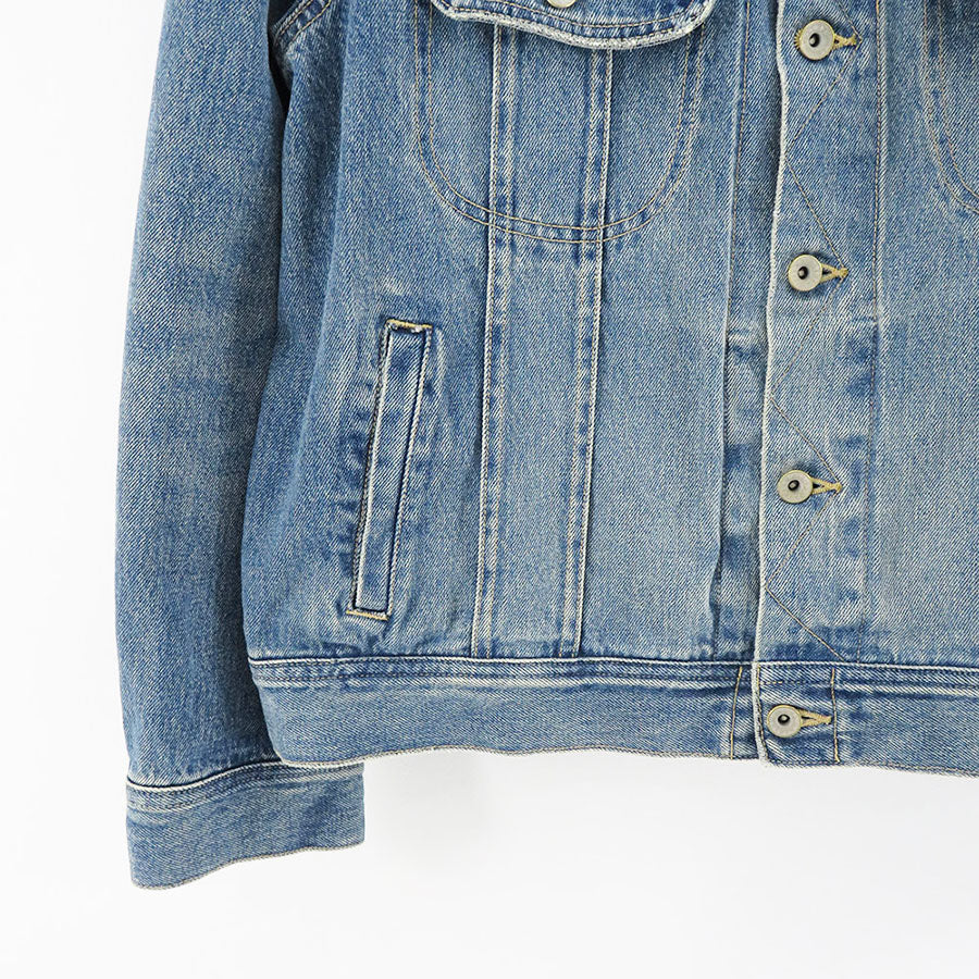 SALE 40%OFF ! , 【DAIRIKU/ダイリク】, Cross Embroidery Vintage Denim Jacket ,  22AWD-1