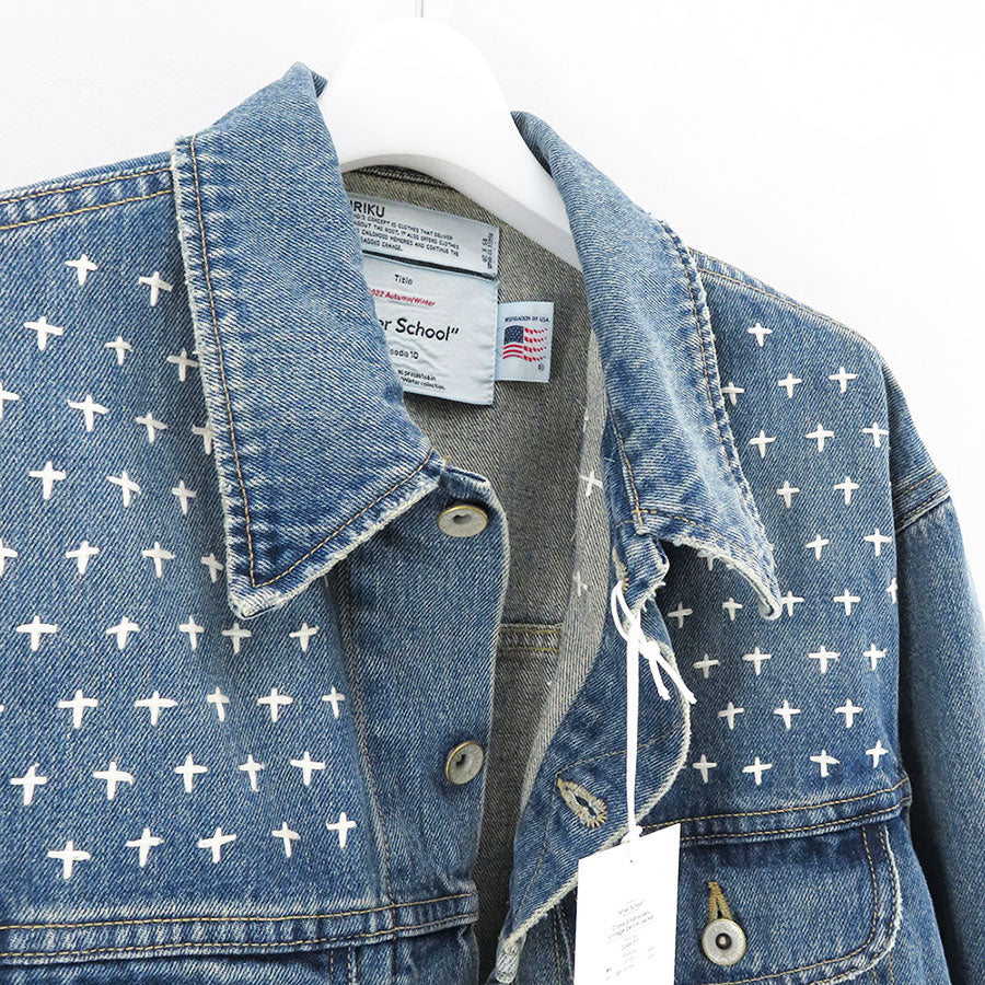 SALE 40%OFF ! , 【DAIRIKU/ダイリク】, Cross Embroidery Vintage Denim Jacket ,  22AWD-1