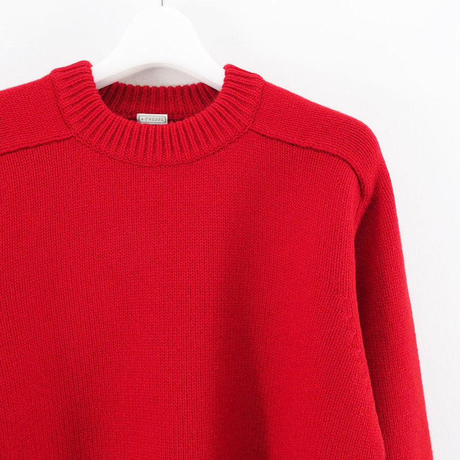 通販オンライン A.PRESSE (アプレッセ) Pullover Sweater RED - uinsa