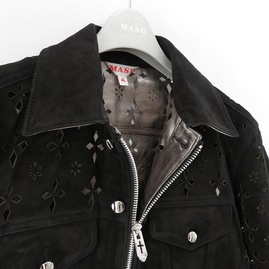 MASU23ss DIAMOND-CUT LEATHER JACKET 48 | www.innoveering.net