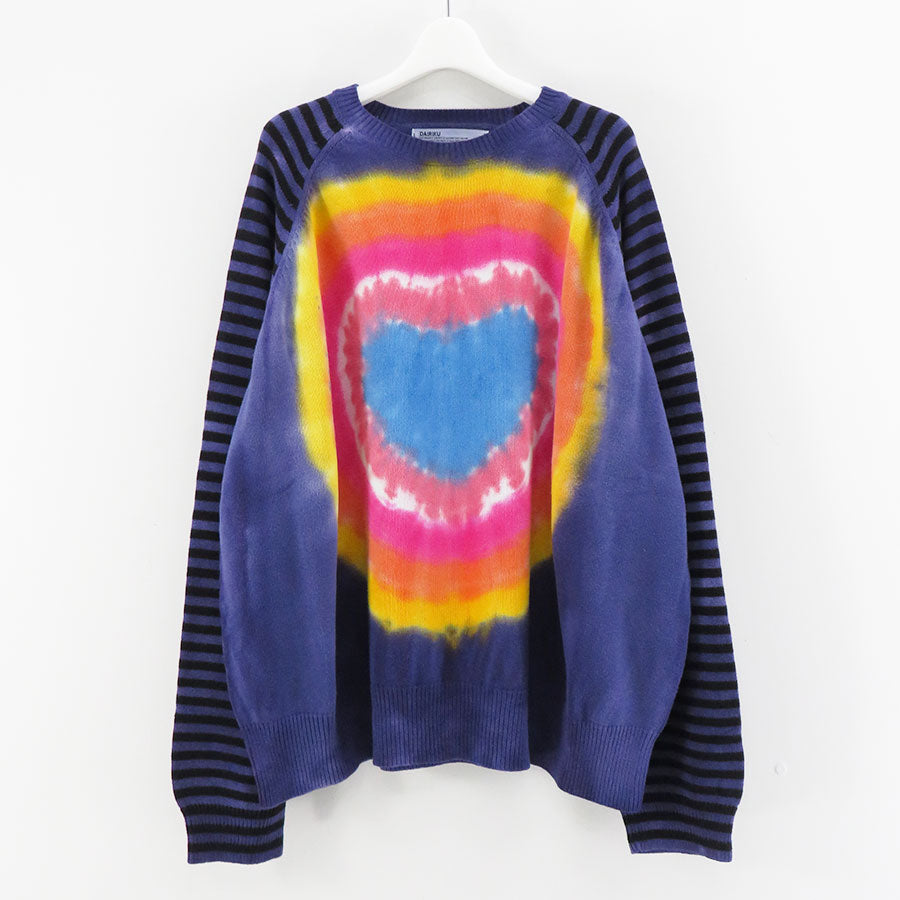 dairiku ダイリクHeart Tie dye Border Knit | vuzelia.com