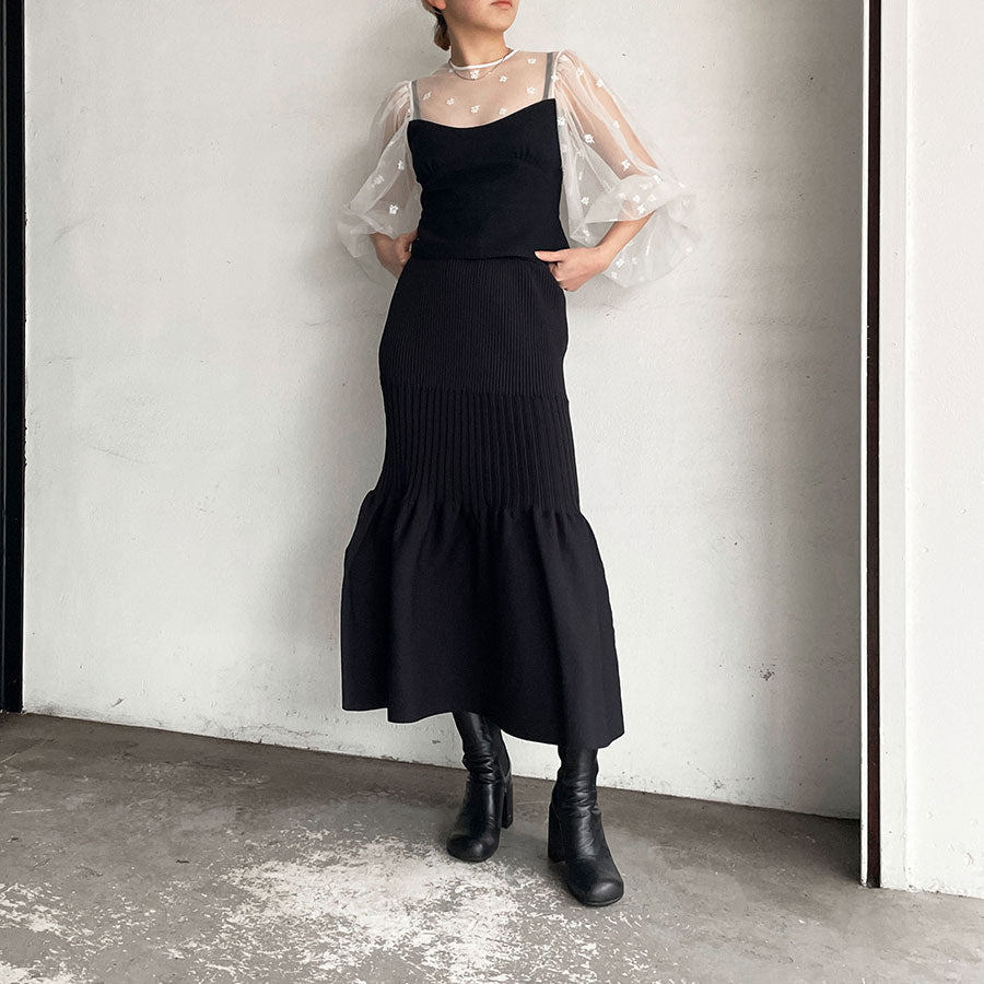 濃いピンク系統 CFCL FLUTED SKIRT2 黒 | www.tegdarco.com