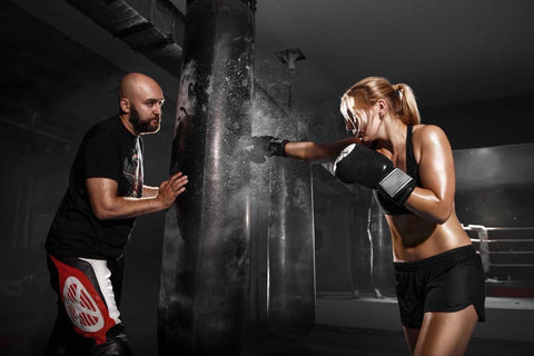 exercice cardio boxe améliorer sac de frappe