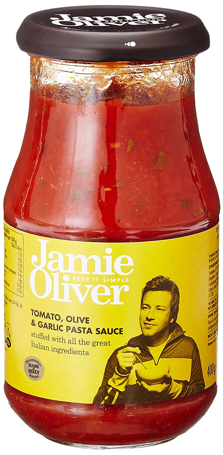JAMIE OLIVER Tomato, Olive And Garlic Pasta Sauce, 400g