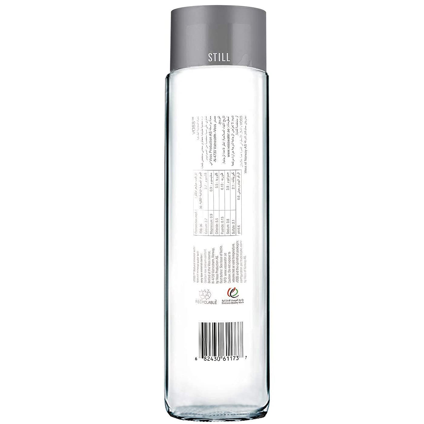 Voss Artesian Water Still Glass Bottle - 800 Ml - Safeway