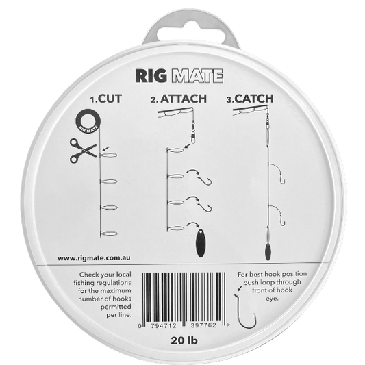 40lb - pre-tied dropper loop / paternoster rigs on a continuous spool – Rig  Mate