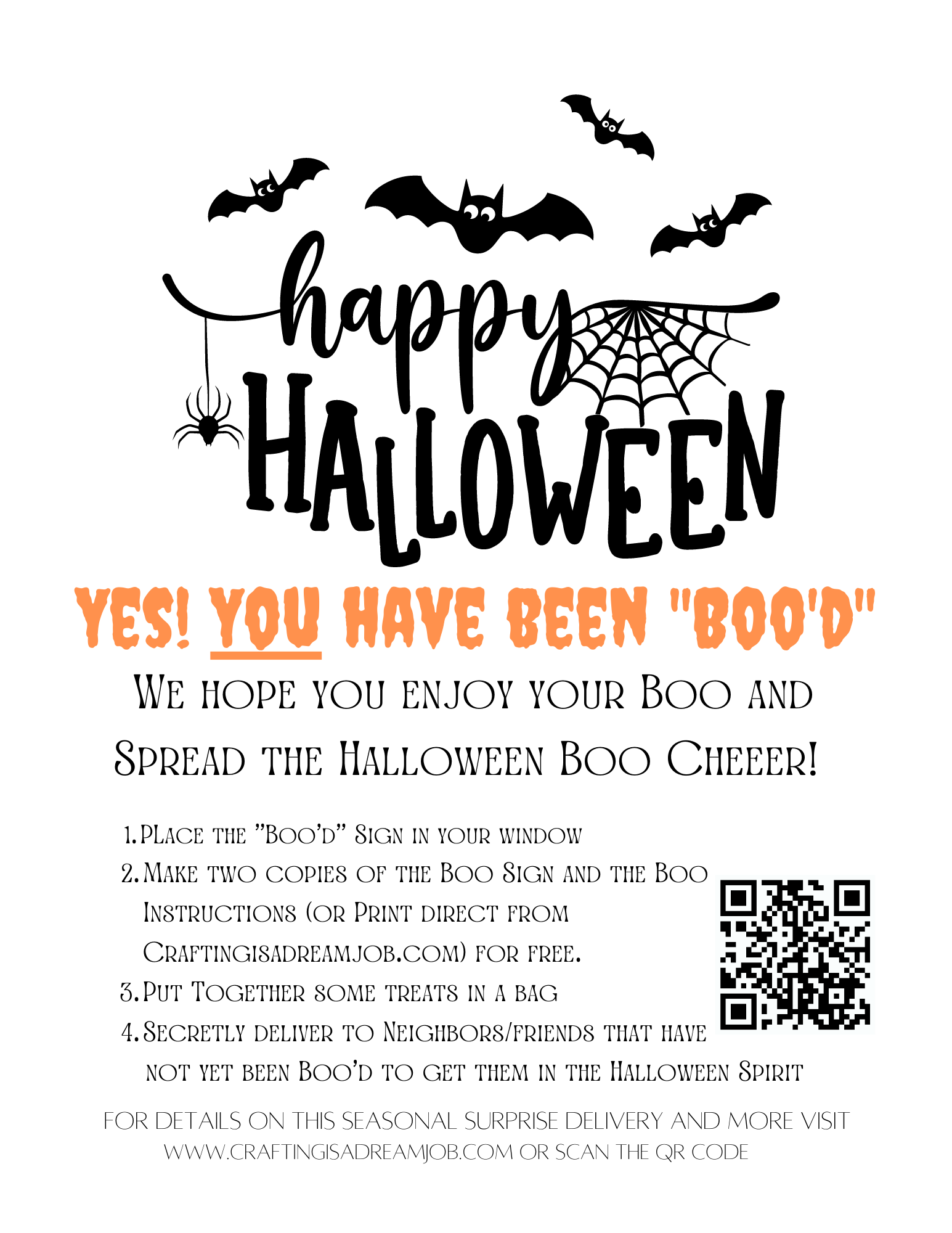 halloween boo sign instructions