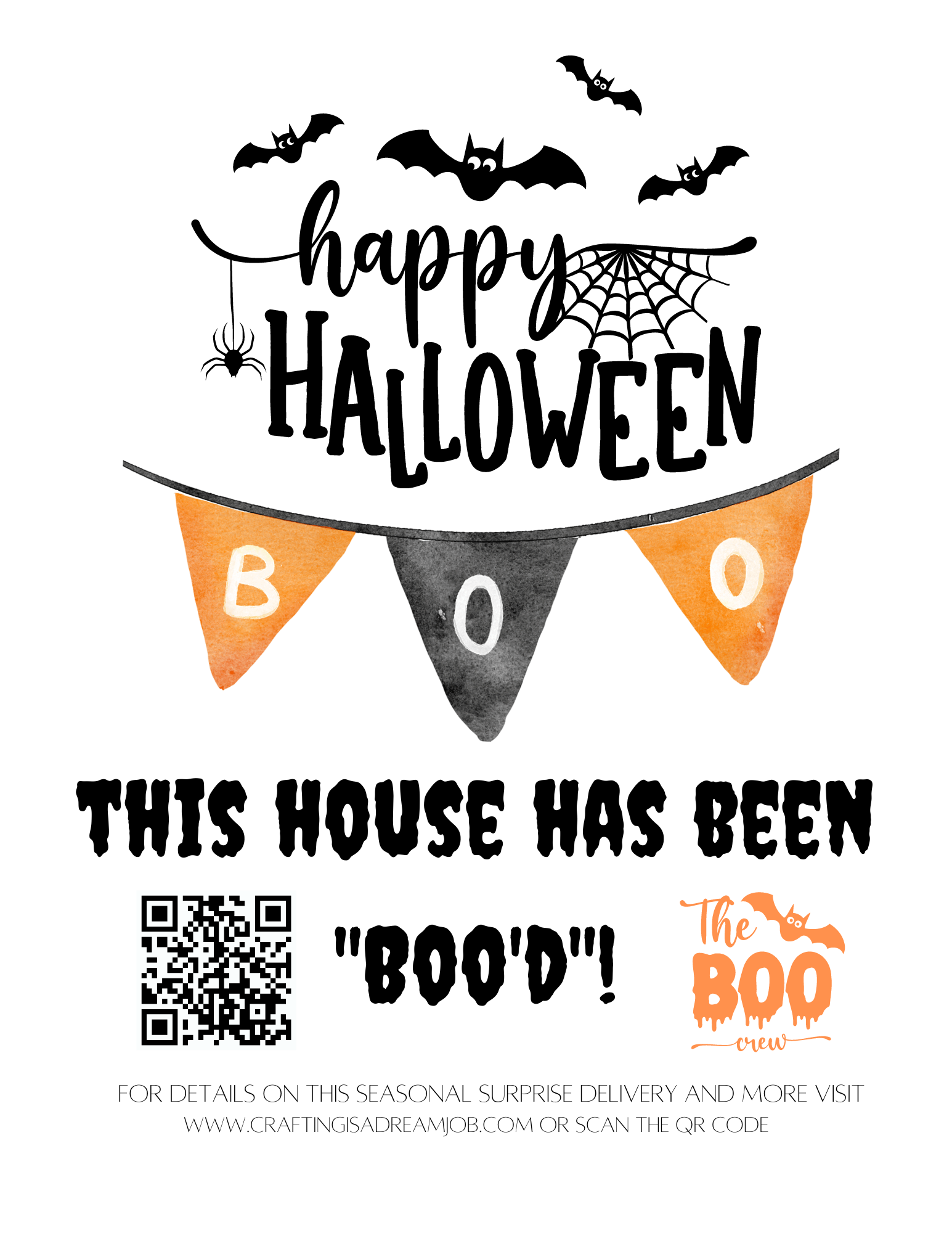 Halloween boo sign