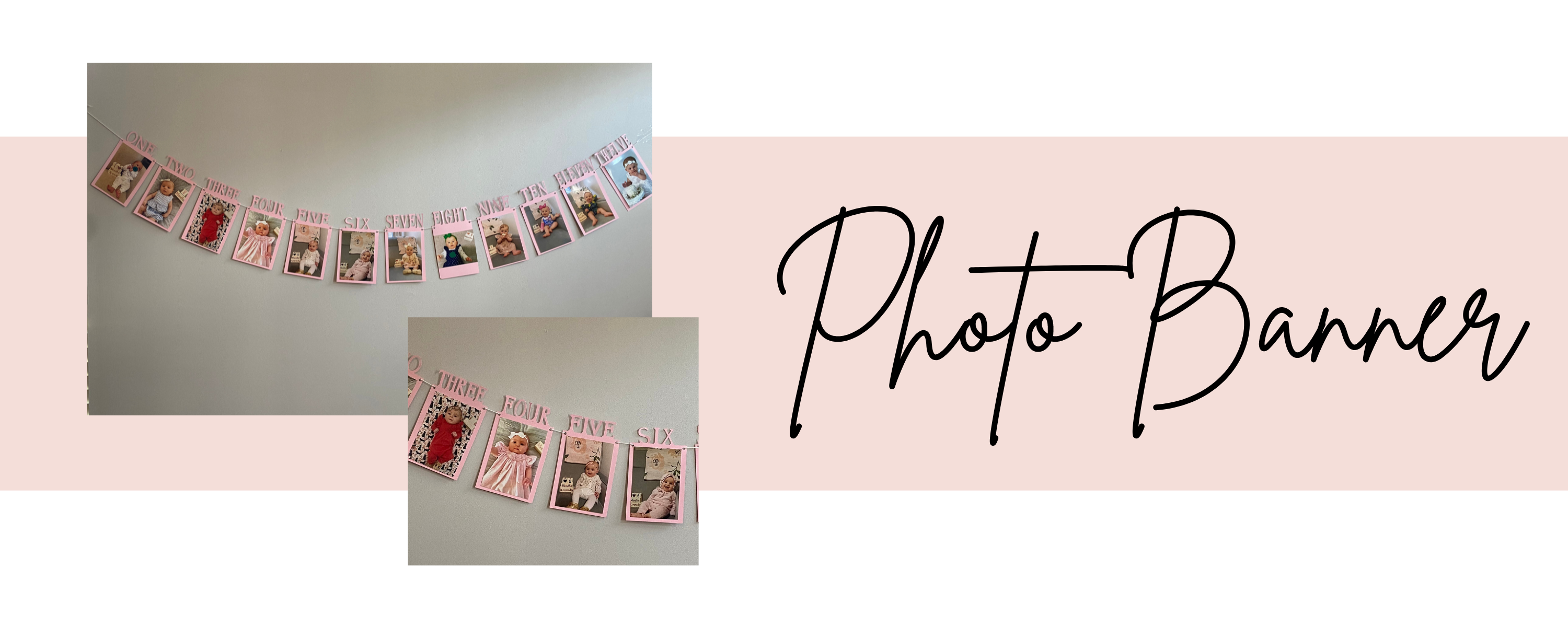 donut themed first birthday sweet one photo banner