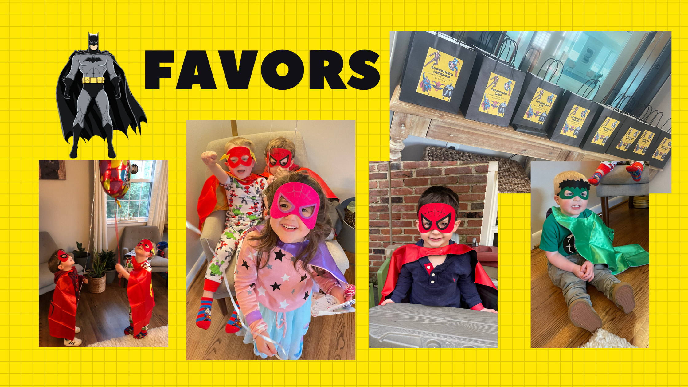 favors superhero party