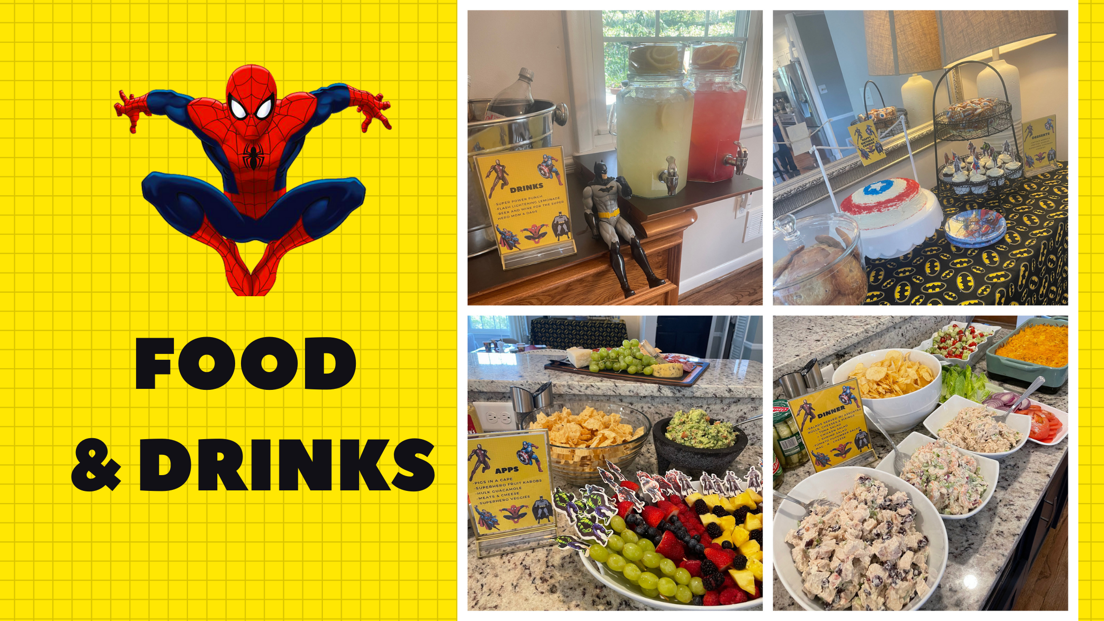 superhero themed food and drink party ideas