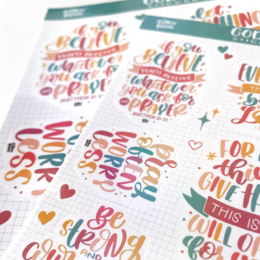 God's Love #03 Christian Sticker Sheet for Bible Journaling, Bullet Jo –  MyLettersOfPraise