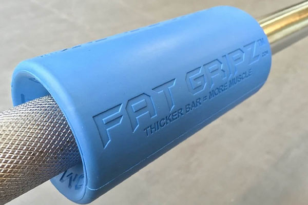 fat gripz on a barbell