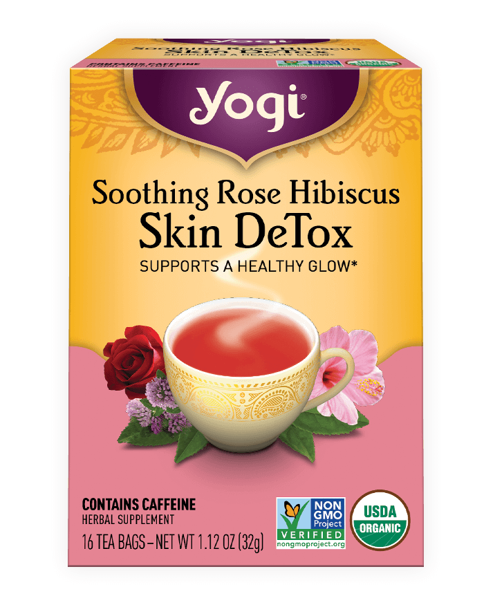 Yogi Tea Soothing Rose Hibiscus Skin Detox – La Selecta Organica