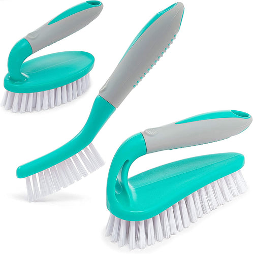 Scrub Brush Set of 3pcs - Cleaning Shover Scrubber with Ergonomic Hand –  Trazon Store
