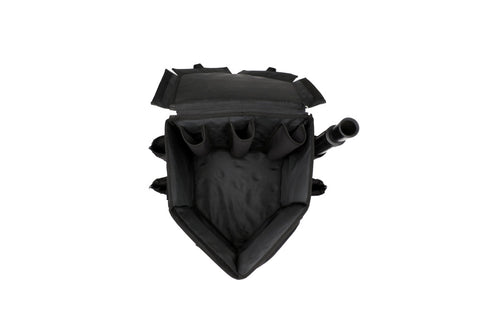 VeloTee Batting Backpack has three inside batting tee slots, which allows you to hit multiple pitch locations. You can hold all of your baseball and softball gear inside the home plate designed backpack.