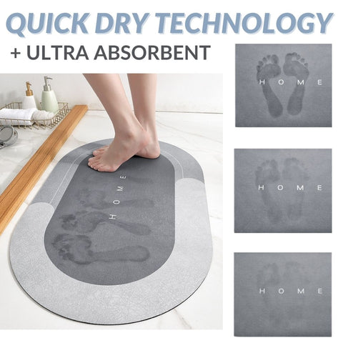 TOKLYUIE Super Absorbent Bath Mat, Quick-Drying Bathroom Mats, Super  Absorbent Living Room Floor Mat, Rubber Non-Slip Bottom, Easy to Clean  Bathroom