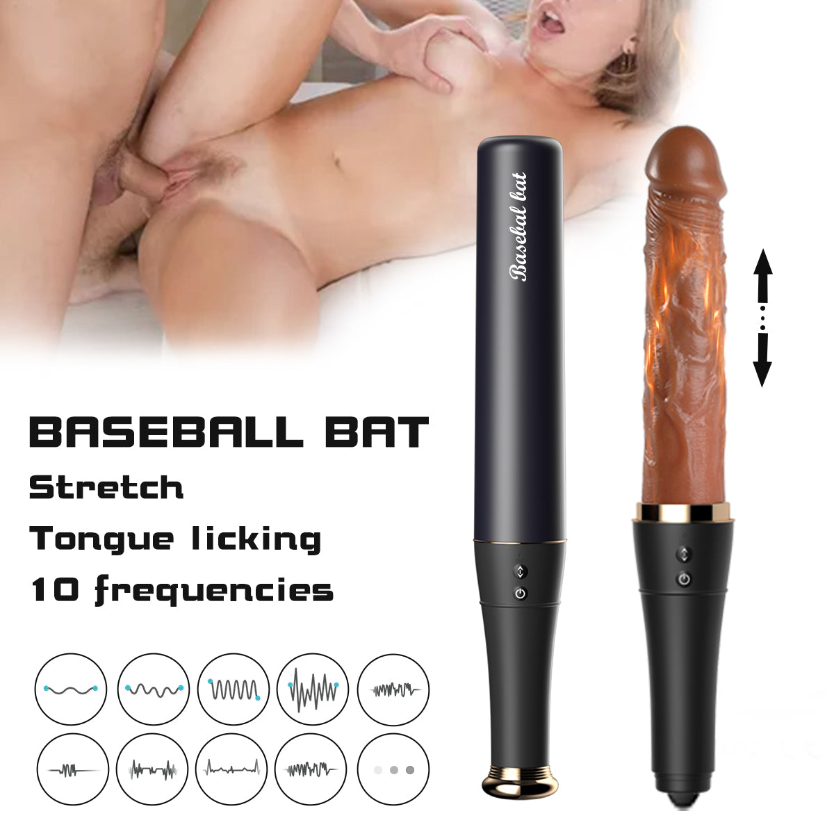 Baseball bat vibrator stretch tongue licking 10 frequencies (1)