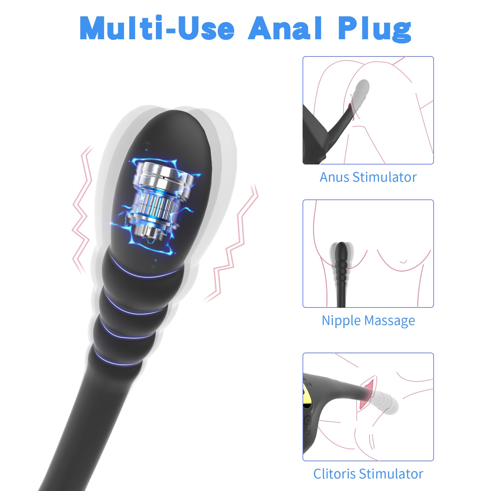 CHIQING Lord of the Rings II remote control Cock ring Anal plug (3)