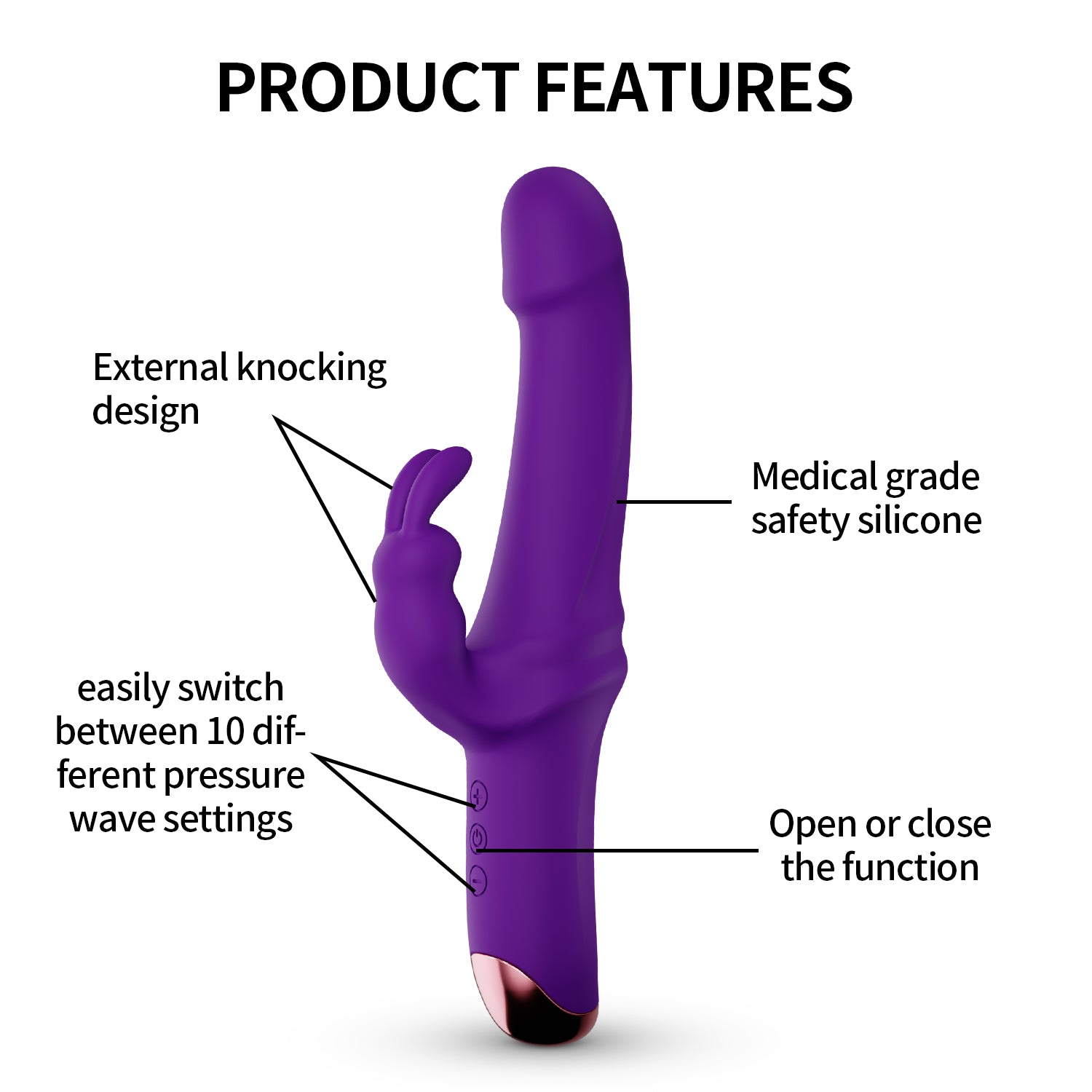 Czar Double Vibrator G Spot Clitoris Stimulator Vaginal Anal Orgasm Dildo (1)