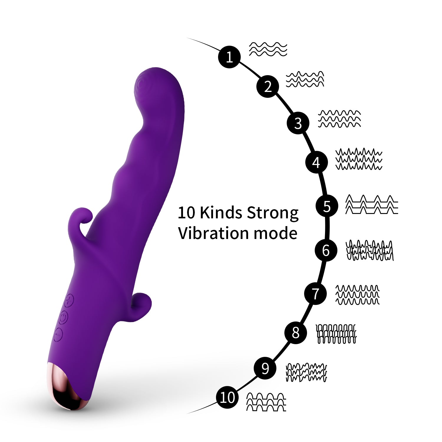 Dalmore Vibrator 10 speeds Dildo Vagina Clitoris Anal Massager for Women (10)