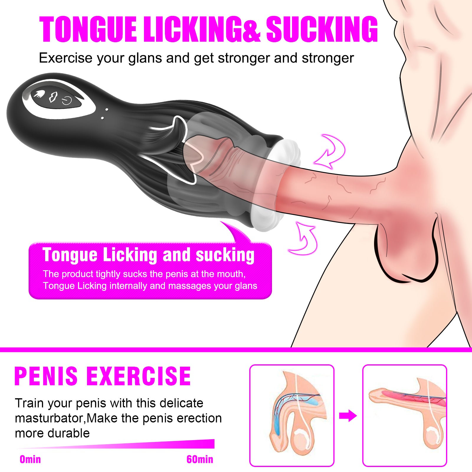 Dragon lick suction and vibration male penis masturbator (4)